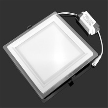 Glass LED Panel Light 6W 9W 12W 18W 24W Recessed Ceiling Light Panel Lamp AC85-265V Warm / Natural / Cold White Indoor Lighting 2024 - buy cheap