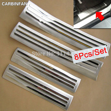 Stainless Steel Interior Door Sill Guards Plate Cover Trim Sticker 4Pcs/Set For Jeep Cherokee 2014 2024 - buy cheap
