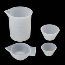 4Pcs Silicone Mixing Cups Measuring Cups 100ml 10ml DIY Resin Jewelry Tools Kit 2024 - buy cheap