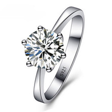 Anillo de boda romántico para mujer, joyería con Circonia cúbica brillante para mujer, accesorios de anillos de plata de ley 925 2024 - compra barato