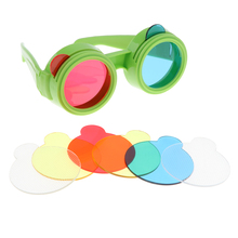 Kid Science Experiment Toys Physics Three Primary Colors Learning - Exploring Optical Allochroic Glasses Lens School Supplies #B 2024 - buy cheap