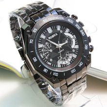 Top Luxury Brand Rosra Men Watches Black Stainless Steel Watch Fashion Men Watches Quartz relogio masculino reloj hombre 2020 2024 - buy cheap