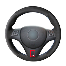 Capa para volante de carro em couro preto, faça você mesmo, capa para bmw m sport m3 e90 e91 e92 e93 e87 e81 e82 e88 x1 e84 2024 - compre barato