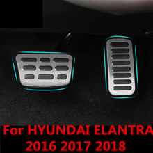 Para hyundai elantra 2016 2017 2018 estilo do carro capa de aço inoxidável pé gás/gasolina/óleo freio resto da lâmpada guarnição pedal acessórios 2024 - compre barato