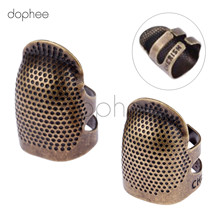 dophee 1pcs Hard Metal Antique Brass Sewing Thimble Needles Finger Protector For DIY Sewing Tools Accessories 2024 - buy cheap