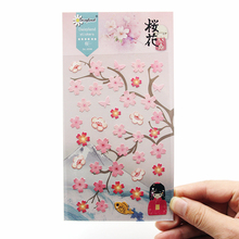 1 PCS Romantic Sakura Stationery Diary Stickers Decorative Mobile Stickers Scrapbooking DIY PVC Stickers 2024 - buy cheap