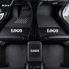 Tapetes automotivos com logo personalizado, para mitsubishi outlander xl pajero 4 pajero sport lancer galant grandis, acessórios para automóveis 2024 - compre barato