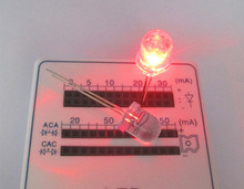 8mm Red paja sombrero luz diodo LED Ultra brillante Lámpara cuenta Plug-in DIY Kit práctica gran angular 8mm 200 unids/lote 2024 - compra barato