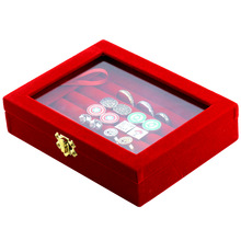 MMS-caja de exhibición para pendientes, anillo de terciopelo, caja de almacenamiento, organizador, barra en T, negro y rojo 2024 - compra barato
