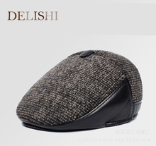 New fashion men's berets thick warmth ear berets autumn and winter berets dad cap 2024 - buy cheap