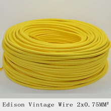 2*0.75mm2 Round Textile Electrical Wire Braided Chandelier Pendant Lamp Wires Fabric Electrical Cable Vintage Lamp Cord 10M 2024 - buy cheap