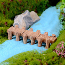 Figuritas de puente de madera, miniaturas de resina para decoración de jardín, Micro paisaje, pasillo de madera sobre el agua, 3 uds. 2024 - compra barato