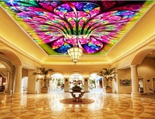 Fantasy abstract ceiling frescoed ceilings 3d wallpaper flower Ceiling murals wallpaper 3d wall murals wallpaper 2024 - buy cheap