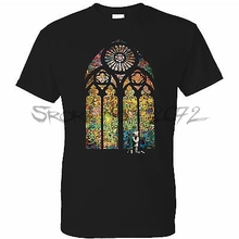 T-shirt men cotton Banksy Stained Glass Window Mens Black T Shirt Graffiti Art  cotton men tshirt euro size 2024 - buy cheap