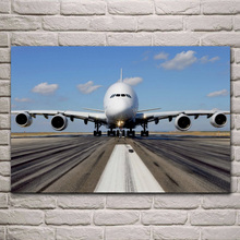 A380 airliner plane airplane transport blue sky posters on the wall picture home living room decoration for bedroom QX013 2024 - buy cheap