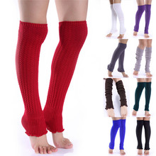 1pair Leg Warmers Woman Long Stockings Popular Hemp Flowers Knitting Step Foot Winter Warm Stocking Fashion 2024 - buy cheap