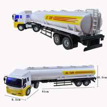 Transporte de engenharia carro brinquedos longo petroleiro modelo de ferragem diecast metal carro brinquedo presentes para meninos crianças atacado 2024 - compre barato