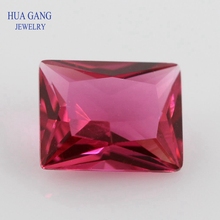 Gemas sintéticas para joyería, cuentas de vidrio sueltas en forma de rectángulo, Color rojo y rosa, tamaño 2x3 ~ 10x1 4mm, envío gratis, 3 # 2024 - compra barato