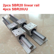 2pcs SBR20 - 1100mm 1200mm 1500mm linear rail guide + 4pcs SBR20UU block 2024 - buy cheap