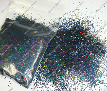 50 gramos-1mm(1/24 ") láser holográfico negro Color brillante hexágono FORMA DE lentejuela para decoración de uñas y artesanía con brillo 2024 - compra barato