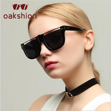 Oakshion Brand Designer Half Frame Flat Top Glasses Women Vintage Oversized Frame Aviator Eyeglasses Clear Lens Eyewears Oculos 2024 - buy cheap