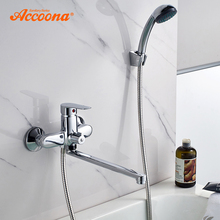 Accoona Bathtub Faucet Shower Set Bathtub Mixer Tap Single Handle Shower Wall Mounted For Bath Bathtub Faucets Long Spout A7165 2024 - buy cheap