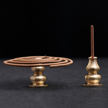 1 Pcs Portable Alloy Copper Incense Holder Can Be Fixed Incense Sticks And Coil Burner Censer High Incense Plug 2024 - buy cheap