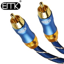 Emk-cabo de áudio estéreo digital spdif, premium, rca, macho, alto-falante, subwoofer, cabo av tv 2024 - compre barato