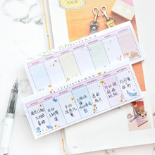 2pcs Cute Desktop Weekly Daily Planner Notepad Tear-Off PageS Sticky Memo Note Pad for Student Office Home Supplies Random Style 2024 - buy cheap