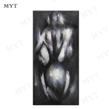 MYT Black Nude Women Hand-painted High Quality Modern Abstract Free Shipping Best Artist Hand-painted High Quality Modern Art 2024 - buy cheap