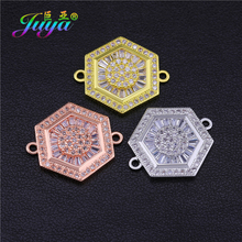 Juya faça você mesmo brinco pulseira achados artesanais zircônio cúbico amuleto conector de cobre acessórios para mulheres joalheria material 2024 - compre barato
