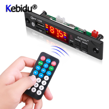Kebidu 5-12 в беспроводной Bluetooth аудио декодер плата модуль автомобиля MP3 WMA WAV AUX 3,5 мм USB TF fm-радио модуль с пультом дистанционного управления 2024 - купить недорого