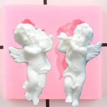 3D Angel Baby Silicone Mold Candy Clay Fondant Molds Cupcake Topper DIY Party Cake Decorating Tools Chocolate Gumpaste Moulds 2024 - buy cheap