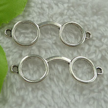 160 piezas conectores de gafas de plata antigua 47x15mm #2769 2024 - compra barato