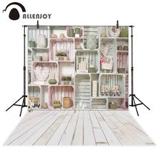 Allenjoy backgrounds for photo studio wood cupboard Potted plant room indoor photography backdrop photocall decor photobooth 2024 - buy cheap