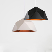 Американский винтажный многоугольный Железный художественный подвесной светильник для кухни гостиной подвесной светильник E27 светодиодный Домашний Светильник 2024 - купить недорого