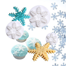 3 pcs Christmas baking Snowflake Plunger Cutter,DIY pastry cutter Baking Cookie Dough Cutter Pastry Baking Tools for Cakes 2024 - buy cheap