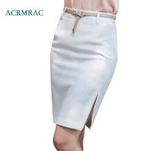 ACRMRAC Women skirt Summer skirt Slim Solid color Straight Slim Knee-Length Business skirt OL Formal Skirts women 2024 - buy cheap