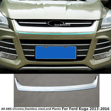 Cubierta de guarnición de estilo de coche, embellecedor de tapa de capó de rejilla delantera de motor, ABS cromado, para Ford Kuga Escape 2013, 2014, 2015, 2016, 1 ud. 2024 - compra barato