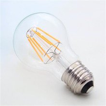 1 шт. A60 светодиодная лампа накаливания 6 Вт E27 560lm холодный теплый белый цвет ретро свет лампы Эдисона винтажная лампа накаливания AC220-240V 2024 - купить недорого