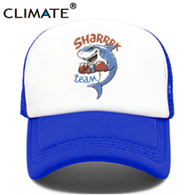 CLIMATE Men Cool Shark Trucker Cap Seaside Beach Shark Team Caps Hat Boxing Surfing Summer Trucker Hip Hop Mesh Cap Hat for Men 2024 - buy cheap