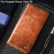 for huawei honor view 20 case Luxury Leather Flip cover Stand Card Slot phone Cases for Huawei Honor V20 funda Without magnets 2024 - buy cheap