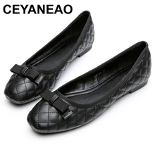 CEYANEAO2018 Women Fashion Spring Ladies Pointed Toe Flat Ballet Flock Shallow Shoes Loafers Slip On Casual ShoesE777 2024 - buy cheap