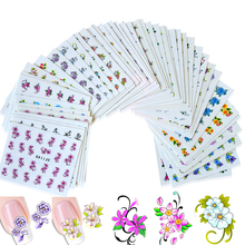 1Set Water Transfer Decals Nail Art Sticker Mixed Designs Blossom Flower Slider Tattoo Nails Tips Manicure Tools XF1101-1150 2024 - buy cheap