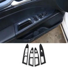 Adesivo de fibra de carbono para carro ford mondeo 2017 e 2018, acessórios, apoio do braço da porta, janela, elevação do painel, guarnição, estilo 2024 - compre barato