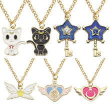 Dropshipping Animal Pendant Necklace Best Friends Wing Friendship Necklace Key Choker For Women Girls Gifts 2024 - buy cheap