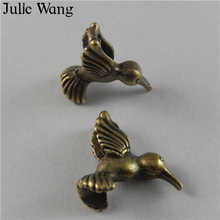 Li wang pingentes de pingentes em bronze, pingentes de liga de pássaros voadores, 15 peças, colar de brincos, busca acessório de fabricação de joias 2024 - compre barato
