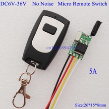 MICRO Interruptor de Controle Remoto Sem Fio RF Mos Nenhum Som Receptor De Entrada Saída DC6V-36V DC6V-36V Aprendizagem Código Momentary Alternar