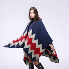 2016 nova marca do vintage cobertor feminino senhora malha xale capa geométrica cachecol de caxemira poncho inverno envoltório casaco mais jovem loja yg080 2024 - compre barato