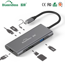 Blueendless USB-C Type C 3.1 Splitter 3 Port USB C HUB to Multi USB 3.0 HDMI Adapter for MacBook Pro Accessories USB C HUB 2024 - buy cheap